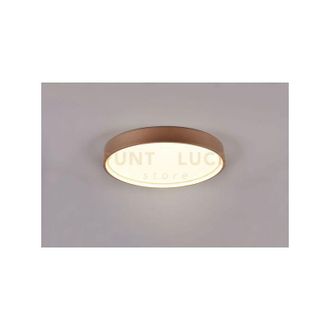 Trio Leuchten Doha plafoniera led 29W 3260lm, 2300+3000+4000K con bordo metallo caffe illuminato e regolazione temperatura di colore led d. 45CM