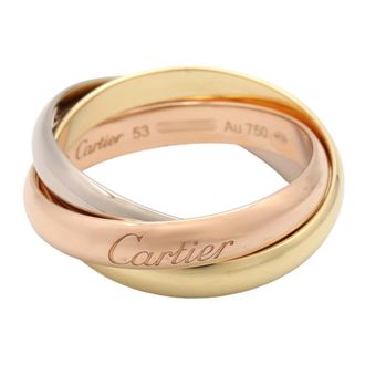 Cartier Gold Silver Yellow Gold (18K) Pink Gold (18K) White Gold (18K) Band Ring (Pre-Owned)
