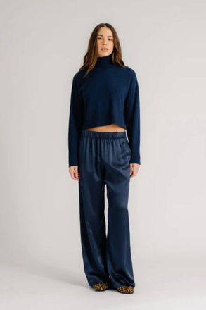Sablyn Brynn High Rise Pull On Wide Leg Pants In Midnight Navy