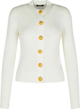 Balmain White Viscose Mischpullover