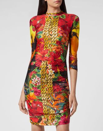 Philipp Plein Korte Jurk Hawaii