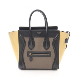 Celine Black Gray Yellow Leather Tote Bag (Pre-Owned)