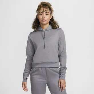 Nike Womens Therma-FIT One Pullover Hoodie in Grey | FB5210-091