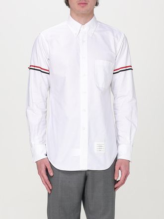 Thom Browne Camicia slim fit in popeline di cotone con colletto button-down