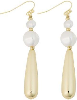 Panacea Cultured Pearl Drop Earrings in White at Nordstrom Rack