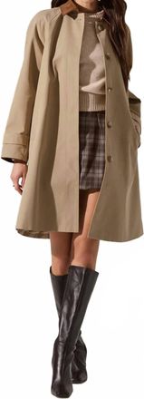 Astr Raiden Trench Coat In Khaki