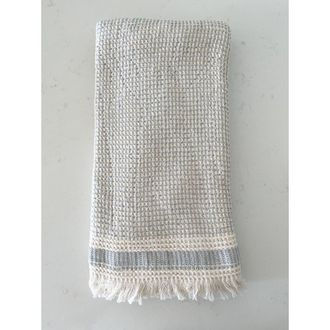 Anaya with Love Waffle Striped Turkish Cotton Bath Towel in Grey at Nordstrom