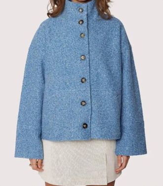 Lost + Wander Sherpa Button Jacket In Ice Blue