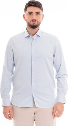 Tommy Hilfiger Flex Poplin Streep Overhemd - Heren - Zakelijke Overhemden - Blauw - 2XL - Overhemden
