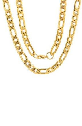 Steeltime Stainless Steel Chain Link Necklace in Gold at Nordstrom Rack