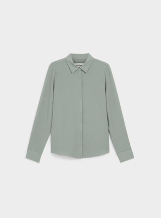 Contemporaine Womens Silky hidden placket shirt