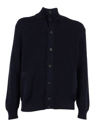 FILIPPO DE LAURENTIIS Navy Blue Fine Merino Cardigan