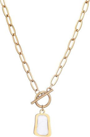 Adornia Mother-of-Pearl Pendant Necklace in White at Nordstrom Rack