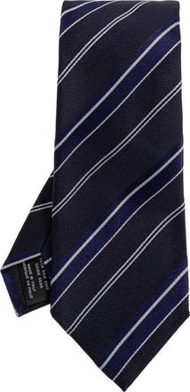 Tom Ford Zijden das met diagonale strepen - Heren - Stropdassen - Blauw - ONE Size - Accessoires