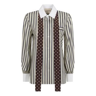 Valentino Garavani Dames, Blouses & Shirts, Veelkleurig, Maat: XS Katoen
