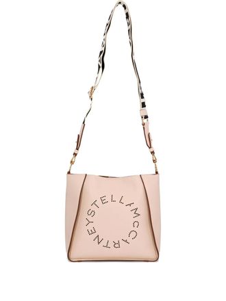 Stella McCartney mini logo-cutout cross body bag - Neutrals