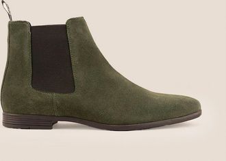 Oswin Hyde Mens Darwin Green Suede - Tan - Size: 12