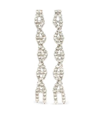 Balenciaga Riviera embellished drop earrings - Silver