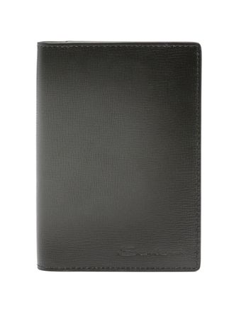 Santoni logo-debossed wallet - Grey