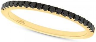 Allurez 0.20ct 14k Yellow Gold Black Diamond Ladys Band