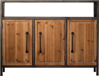 Mathi Design Aparador industrial de madera y acero