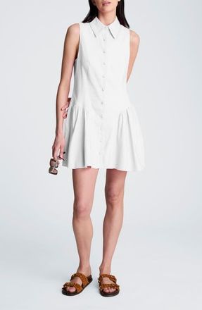 Kenneth Cole Sleeveless Flared Minidress in Pure White at Nordstrom, Size 14
