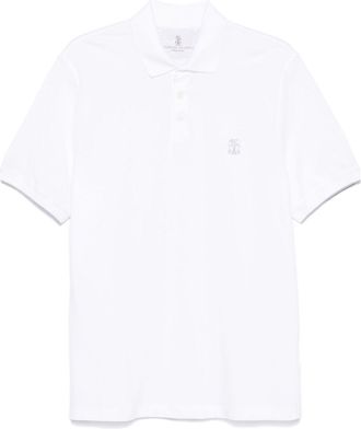 Brunello Cucinelli Logo Cotton Polo Shirt-Uomo