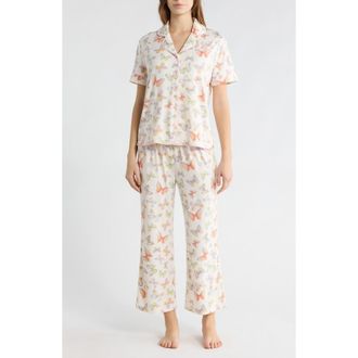 Honeydew Intimates Quiet Night Crop Pajamas in Pearled Butterflies at Nordstrom Rack, Size X-Large