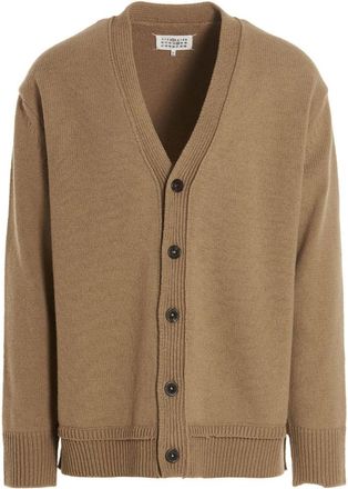 Maison Margiela Cardigan - Heren - Vesten - Beige - M - Katoen - Truien & Vesten