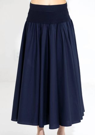 Go Silk On The Yoke Skirt In White