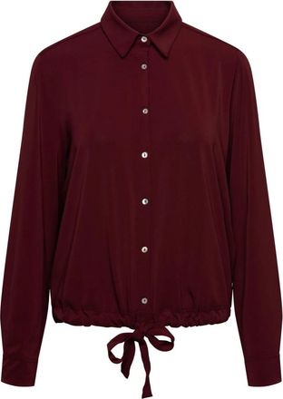&Co Woman Lotus Blouse - Dames - Overhemden - Rood - M - Polyester - Overhemden
