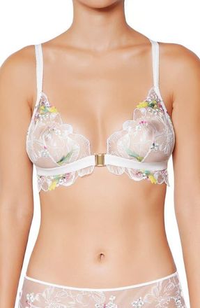 Huit Winter Romance Bralette in Floral White at Nordstrom, Size X-Small