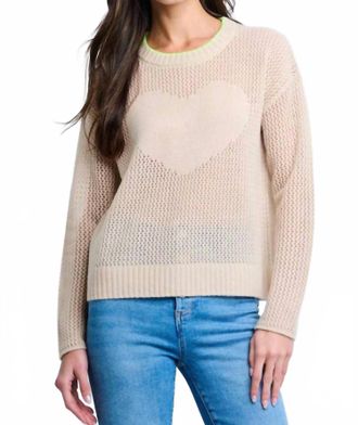 Lisa Todd Open For Love Cashmere Sweater In Latte