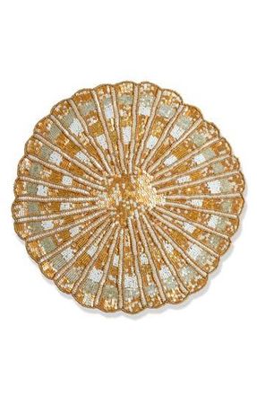 Tiramisu The Gilded Imperial Beaded Charger in Gold at Nordstrom Rack
