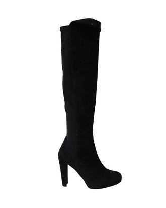 Stuart Weitzman Hiline Knee-High Boots in Black Suede
