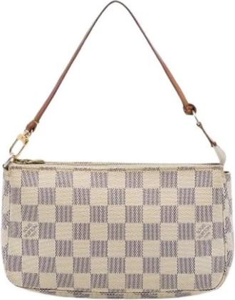 Louis Vuitton Pre-owned Pochette Accessoires - Dames - Vintage Schoudertas - Wit - ONE Size - Leer - Vintage