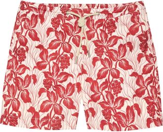 Orlebar Brown Bulldog Drawcord Petralis zwembroek met patroon - Rood