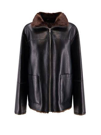 Stand Studio Brella Reversible Leather Jacket-Donna