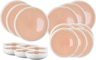 Bj&ouml;rn Borg Juego de vajilla OXYGEN - 18 Piezas - Rosa empolvado