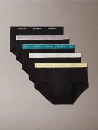 Calvin Klein Mens Cotton Classics 5-Pack Brief - Green - XL