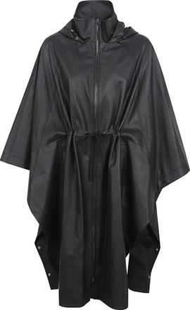 Yves Salomon Cape 104cm Waterdicht - Dames - Regenjassen - Zwart - S - Leer - Jassen