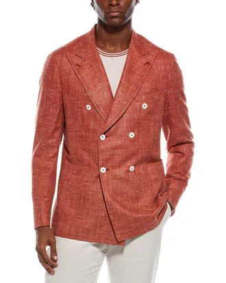 Isaia Wool, Silk, & Linen-Blend Blazer