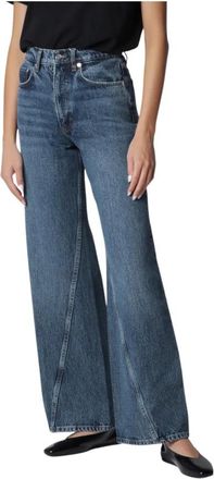 Anine Bing Brie Jeans - female - Anine Bing - Wide Jeans - Blue - W28 - Jeans