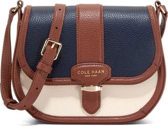 Cole Haan Marina Saddle Crossbody Bag in Midnight Moon /Ivory/Cuoio at Nordstrom Rack