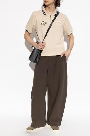 Iceberg Polo With Logo, Mens, Beige