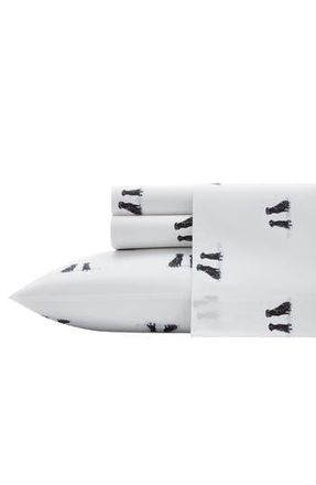 Eddie Bauer Labrador Fields 200 Thread Count 100% Cotton Percale Sheet Set in White at Nordstrom Rack, Size Twin