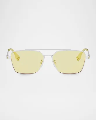 Fendi Men & apos;s Fendi Sky Metal Aviator Sunglasses