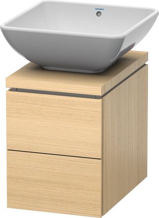 Duravit Duravit L-cube Mueble Para Consola, Ancho 320mm, Profundidad 477mm, 2 Cajones, Color: Roble Mediterr&aacute;neo Chapa De Madera Aut&eacute;ntica - Lc681807171