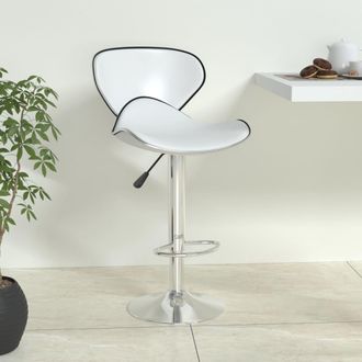 vidaXL Taburete De Cocina Cuero Sint&eacute;tico Blanco Vidaxl