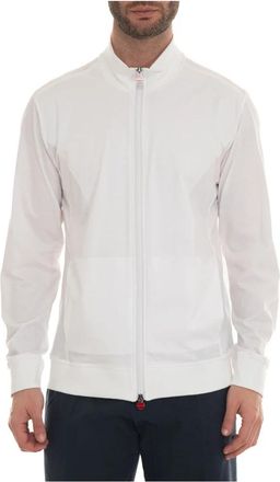 Kiton Hoodie met rits in katoen - Heren - Vesten met rits - Wit - 2XL - Katoen - Hoodies & sweatvesten